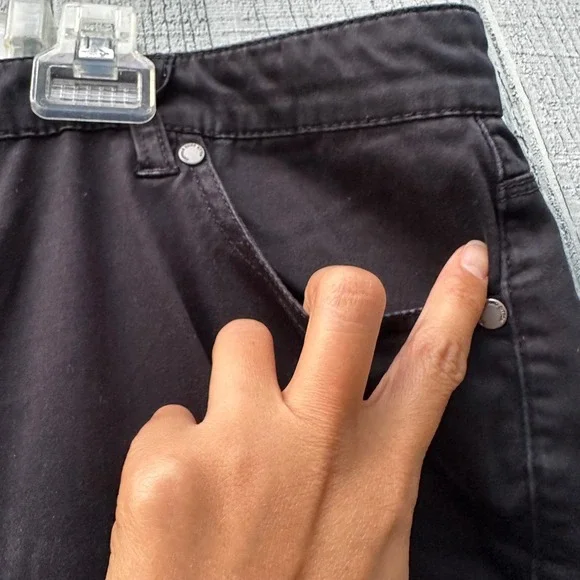 Buffalo David Bitton Daily Mid Rise Stretch Skinny Ankle Grazer Pants Black‎ - Picture 5 of 12